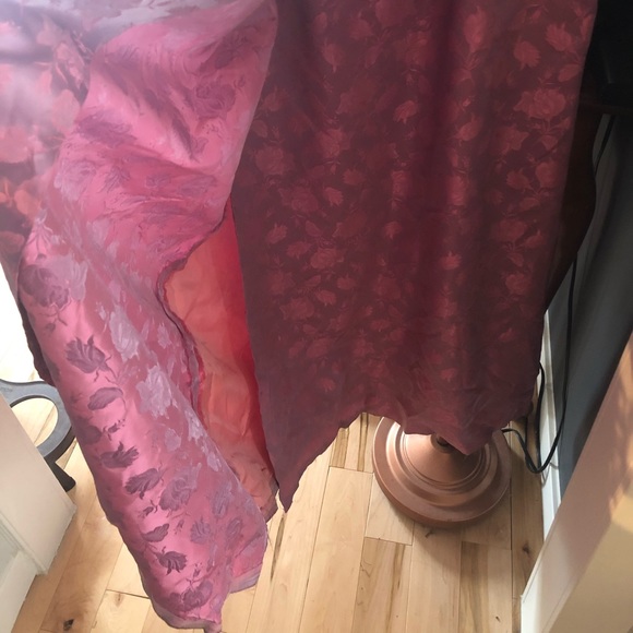 60s satin pink empire gown - Picture 5 of 5